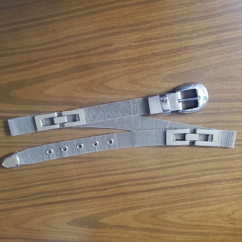 Silver Mesh Belt Fits Up To 35 Inch Waist
